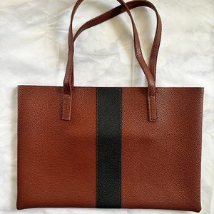 Vince Camuto Brown with Black Stripe Tote Bag